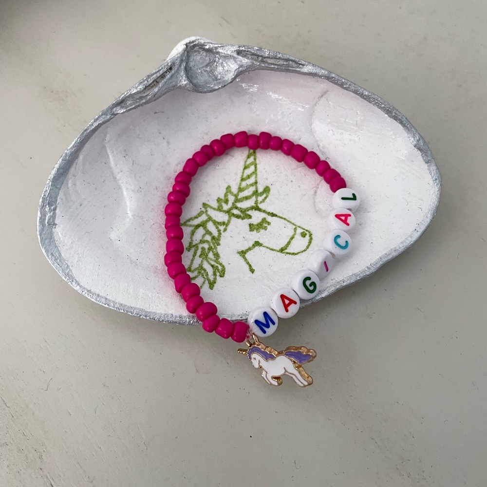 Unicorn bracelet and dish